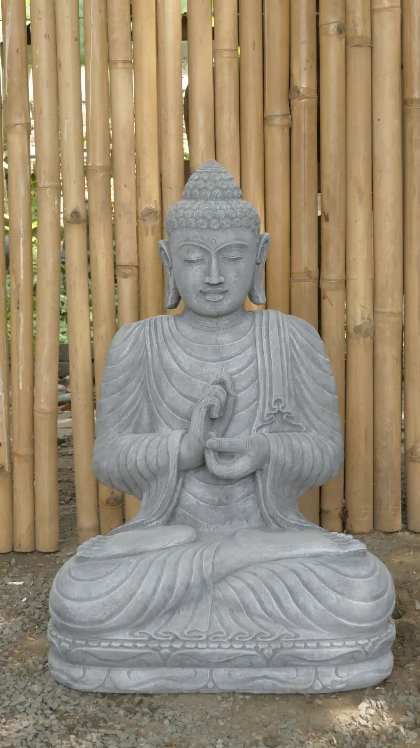  Product image 1 of the product “Eshan - Seated Buddha Chakra - 68cm - cast stone ”
